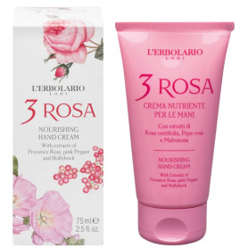 3 Rosas Crema De Manos Nutritiva 75Ml L`Erbolario